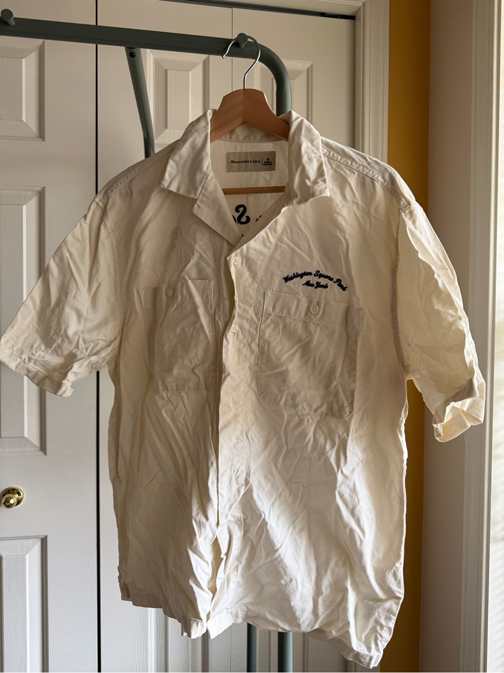 Washington Square Park Cream Embroidered Mechanic Shirt